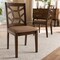 Baxton Studio Abilene Brown Upholstered and Walnut Finished Dining Chair, PK2 142-8035 - alternate 3